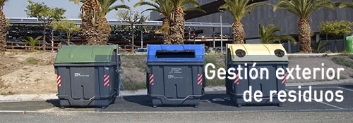 Gestión exterior de residuos en la Universidad de Murcia.