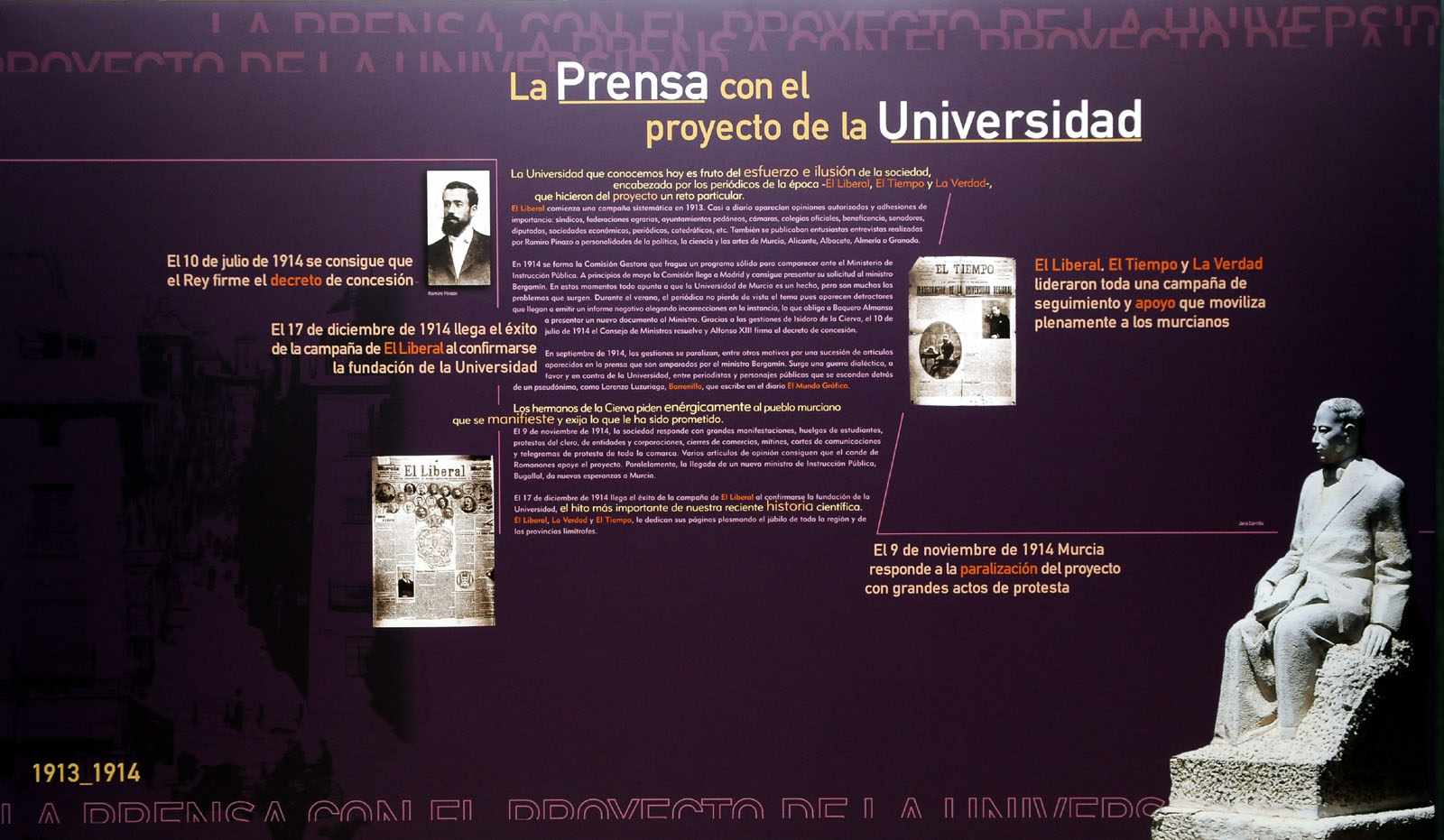 La prensa con el proyecto de la Universidad
