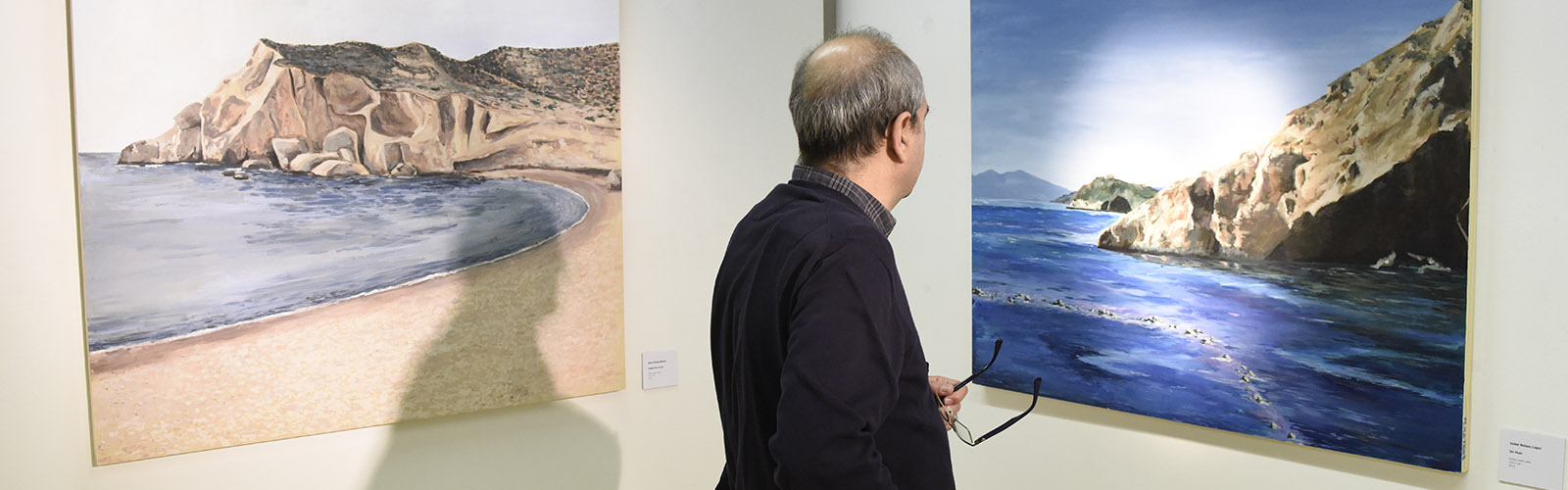 El paisaje protegido de Cuatro Calas de Águilas, protagonista de una exposición de pintura en la Universidad de Murcia