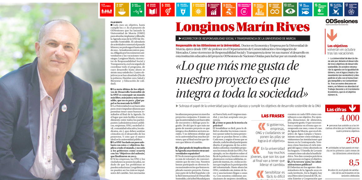 Imagen de carrusel Entrevista a Longinos Marín en La Opinión