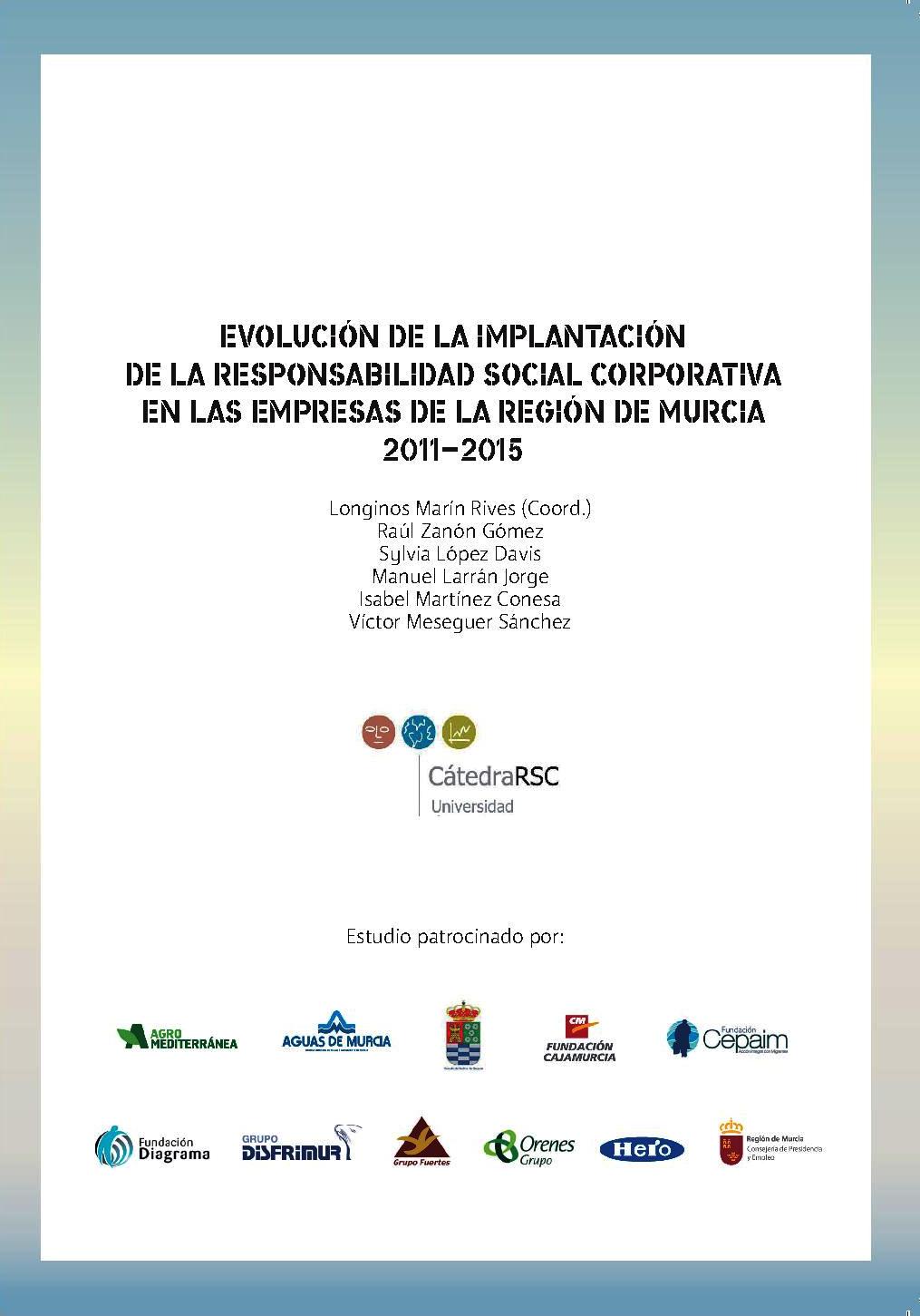 Evolución implantación RSC empresas Región Murcia (2011-2015)