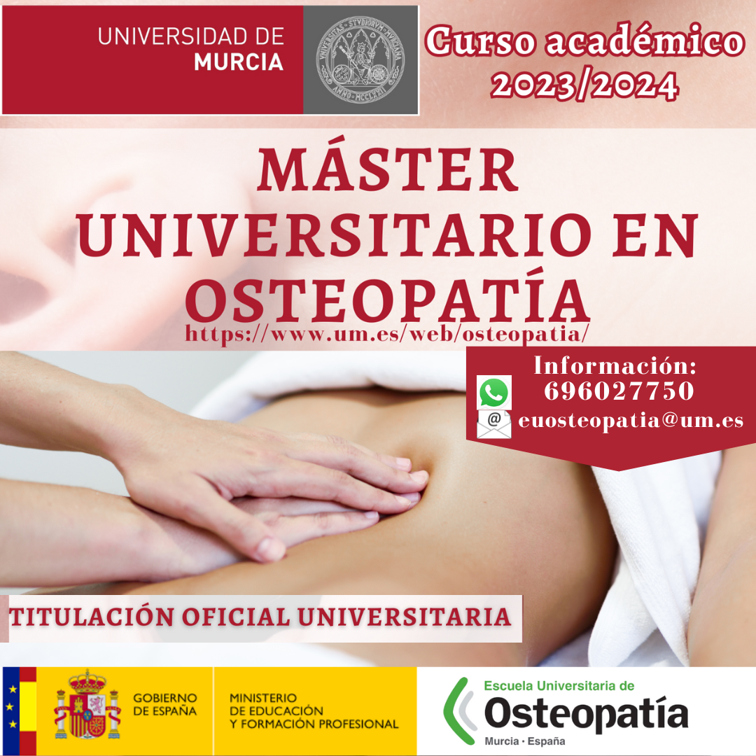 Información general Máster Universitario en Osteopatía 2023/2024