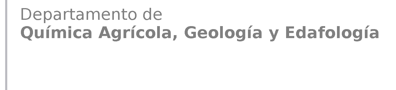 Departamento de Química Agrícola, Geología y Edafología
