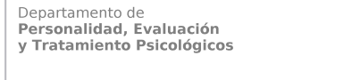 English Version - Departamento de Personalidad, Evaluación y Tratamiento Psicológicos