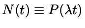 $N(t)\equiv P(\lambda t)$