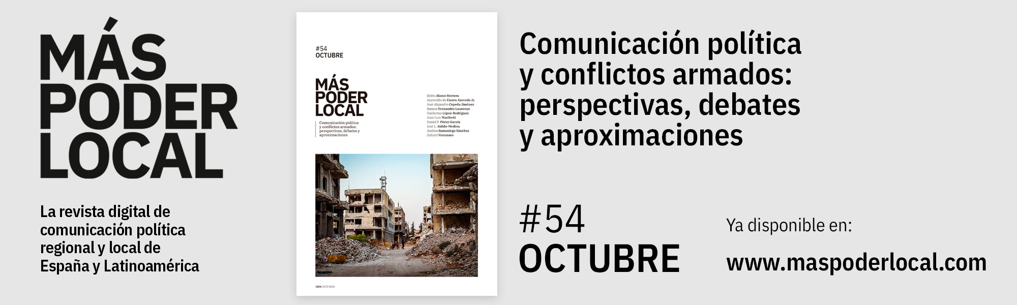 Comunicación política y conflictos armados, edición nº54 de la Revisa Más Poder Local, ya disponible