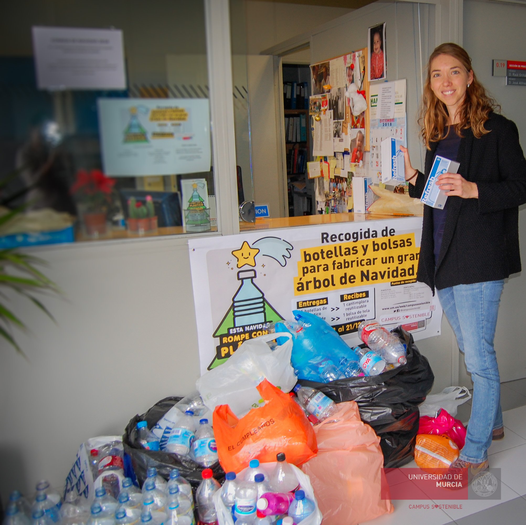 Campaña contra el plástico Campus Sostenible Universidad de Murcia 