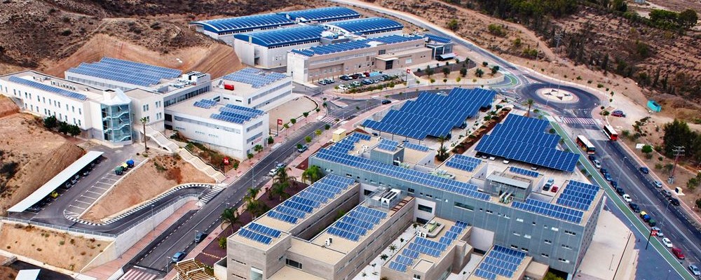 Planta fotovoltaica Campus de Espinardo. Campus Sostenible. Universidad de Murcia.