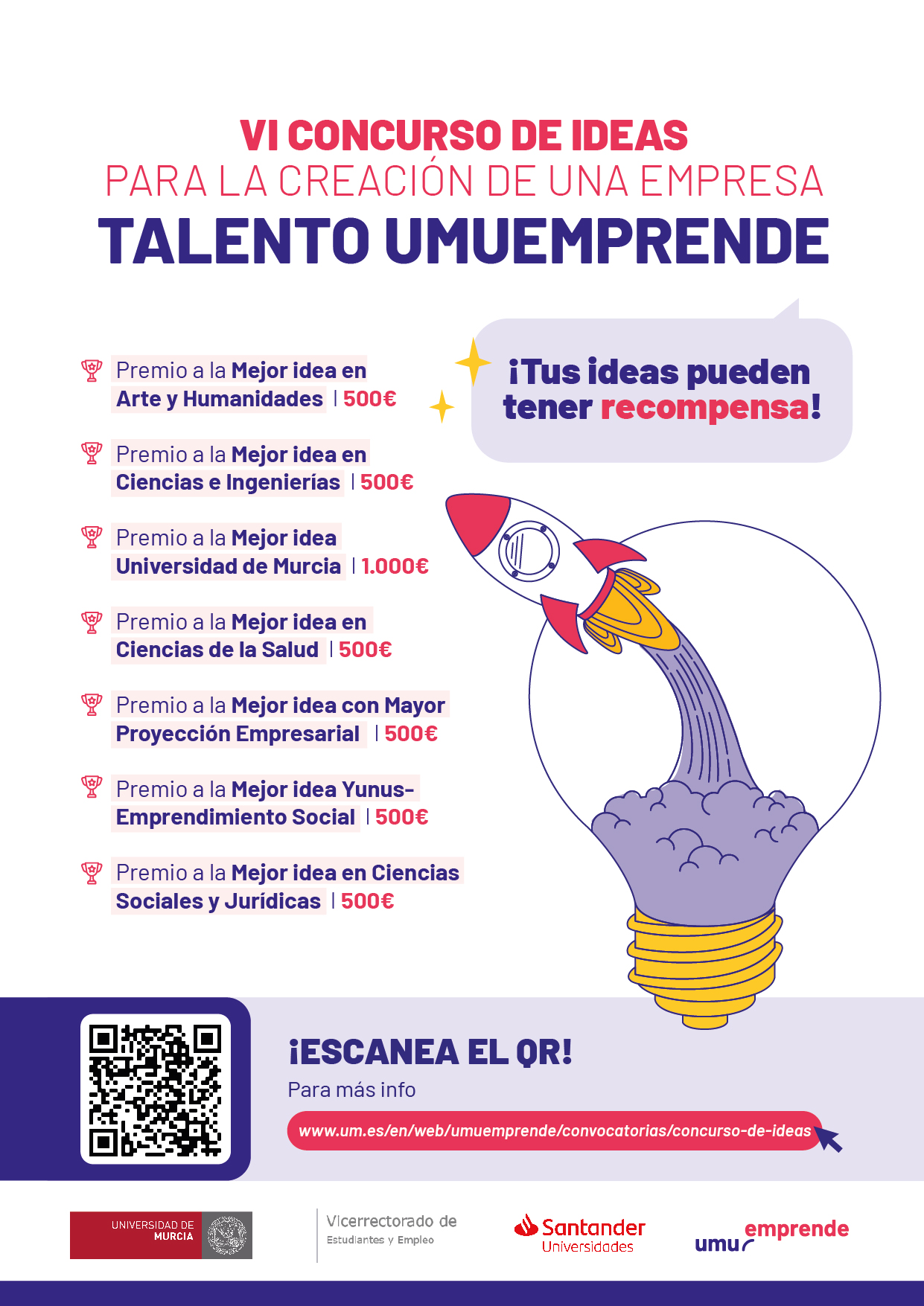 cartel concurso de ideas talento umuemprende oficina de emprendimiento murcia