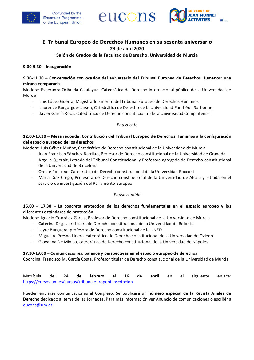 Conference The ECHR – Murcia