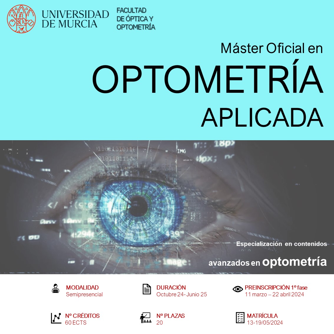 Imagen Máster Universitario Optometría