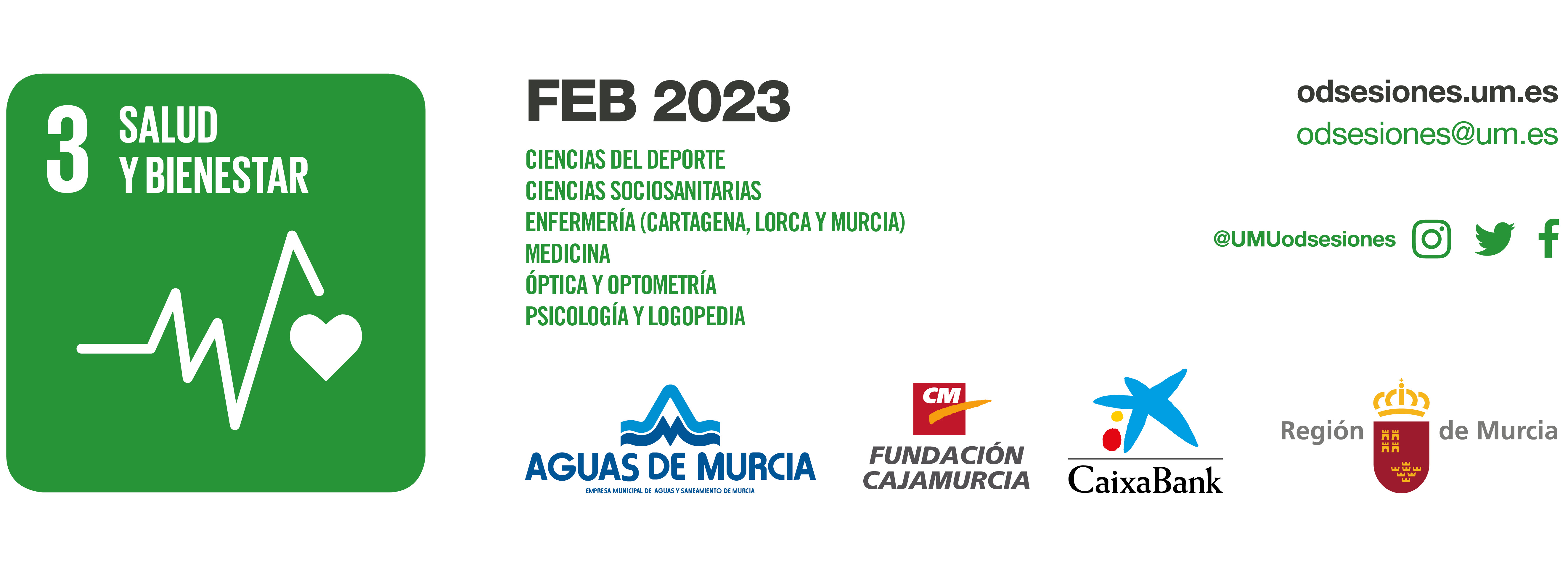 Agenda de actividades del ODS 3 de la Universidad de Murcia