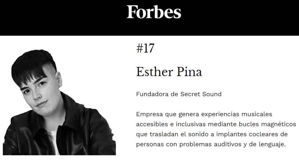 Esther Pina, Forbes, “Los 22 protagonistas que cambiarán el 22”