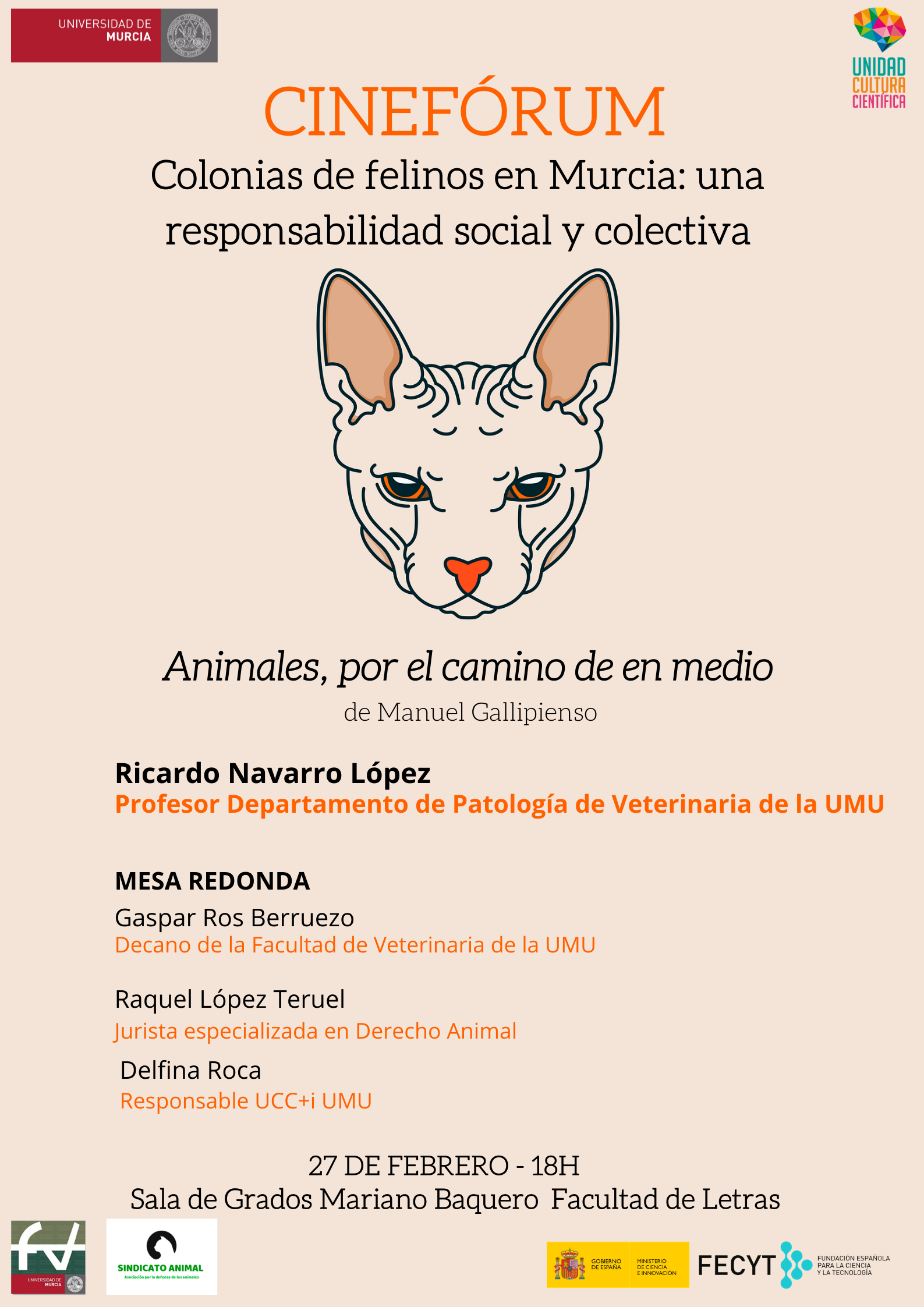 Cineforum - Colonias de felinos en Murcia: una responsabilidad social colectiva