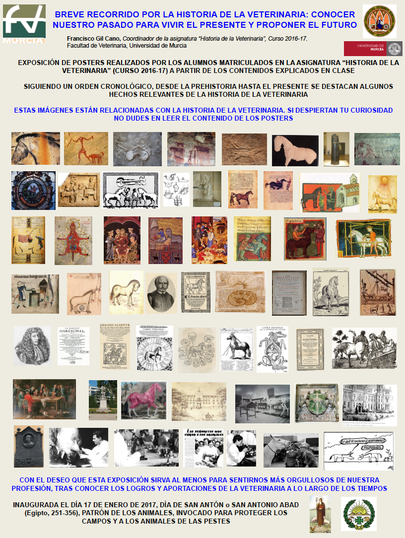 Exposición de poster sobre historia de la veterinaria enero 2017