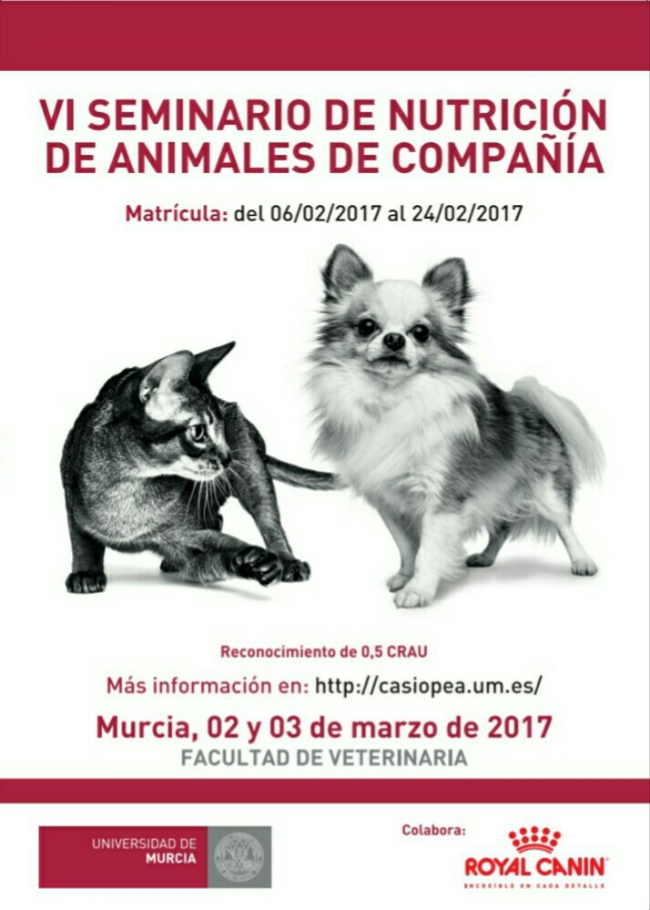 SEMINARIO DE NUTRICIÓN DE ANIMALES DE COMPAÑÍA (VI)