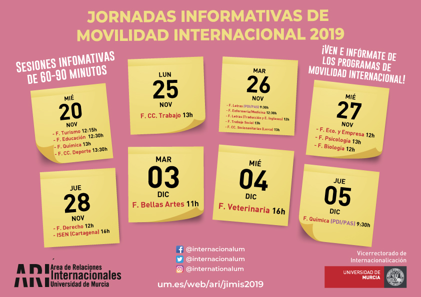 Jornadas Informativas de Movilidad Internacional 2019