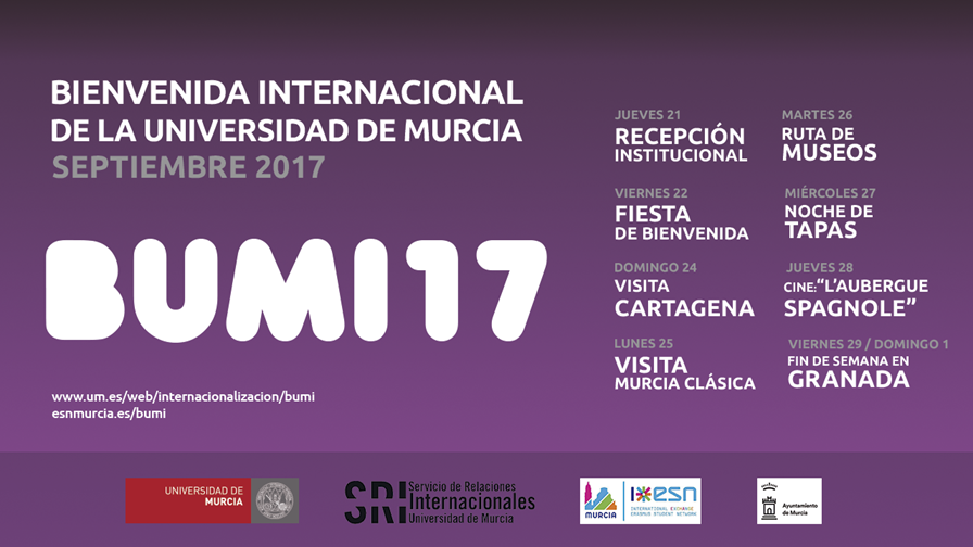 Lanzamiento de la semana  BUMI17 de Bienvenida Universidad de Murcia Internacional 2017-18