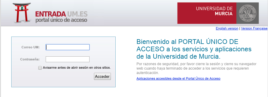 Portal de Entrada de la Universidad de Murcia