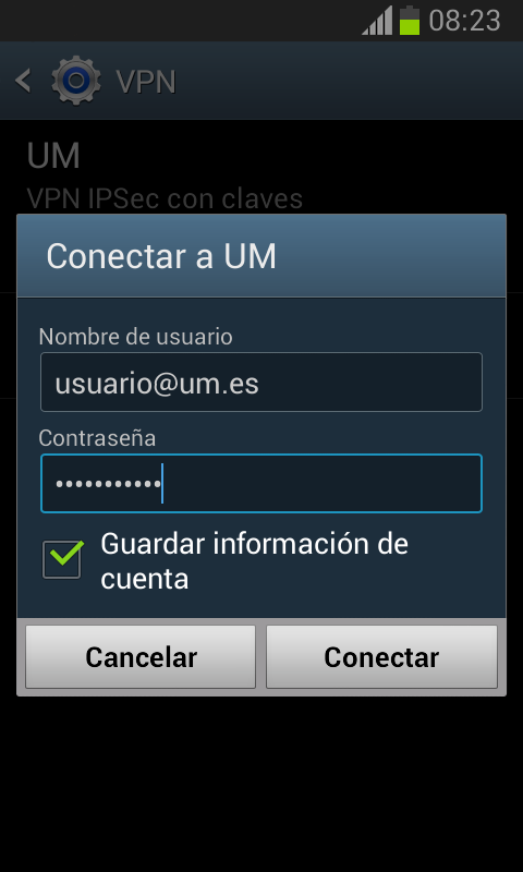 Conf. VPN Android