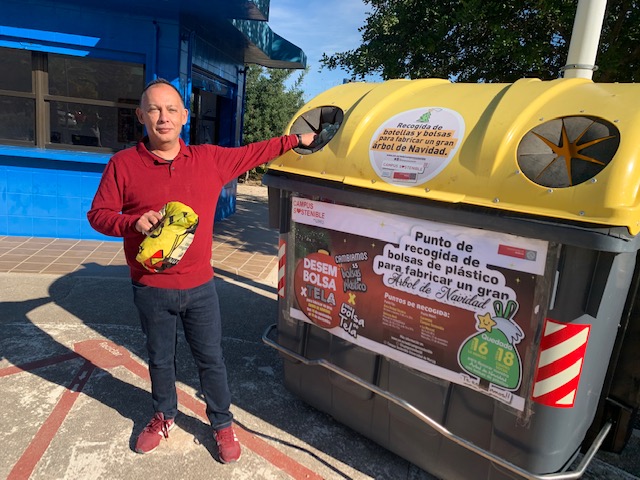 Campaña recogida de bolsas de plástico en la UMU. Navidad 2019.