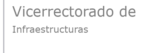Logo del Vicerrectorado de Infraestructuras