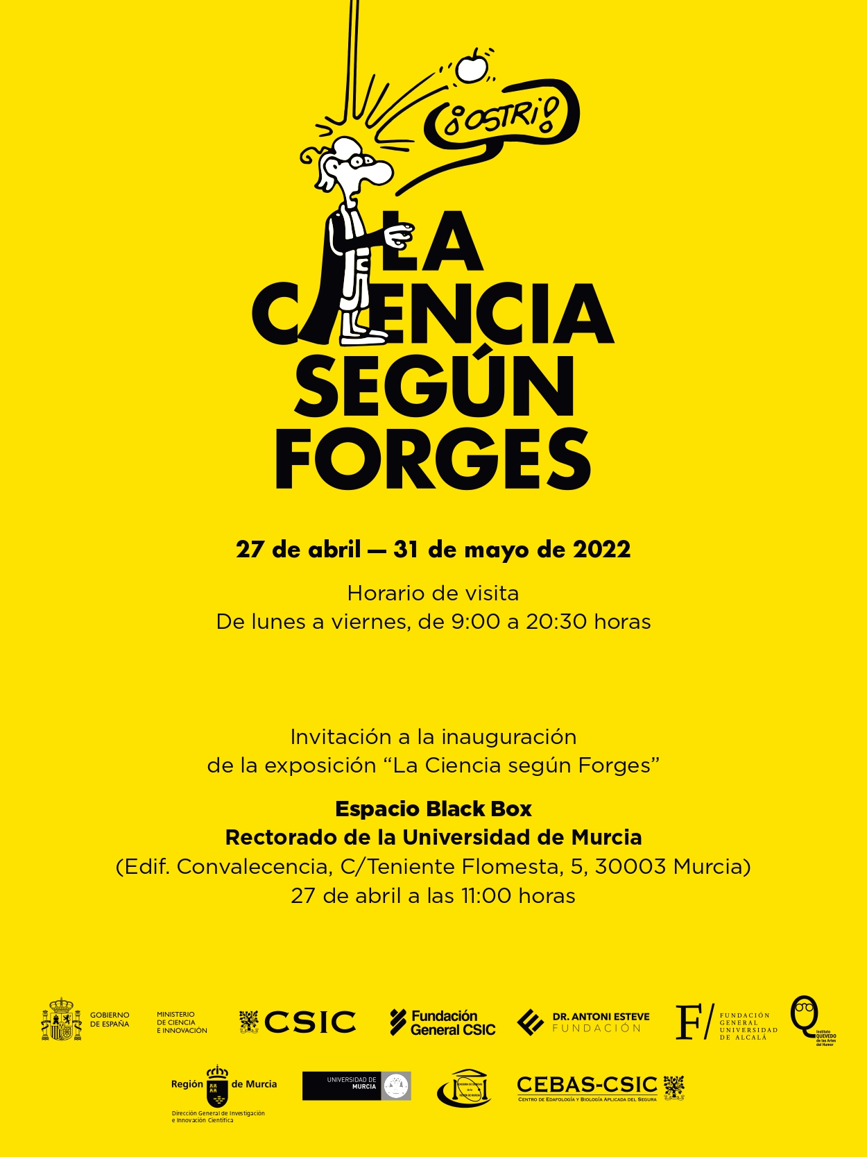 Cartel de la exposición 'La Ciencia según Forges'