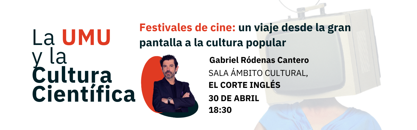 El profesor Gabriel Ródenas explora cómo las películas influyen y modelan la sociedad en la próxima charla de El Corte Inglés
