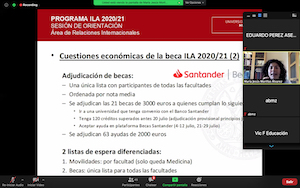 Sesión virtual informativa para estudiantes de la Universidad de Murcia seleccionados por el programa ILA de Intercambio con Latinoamérica en la convocatoria 2020-21