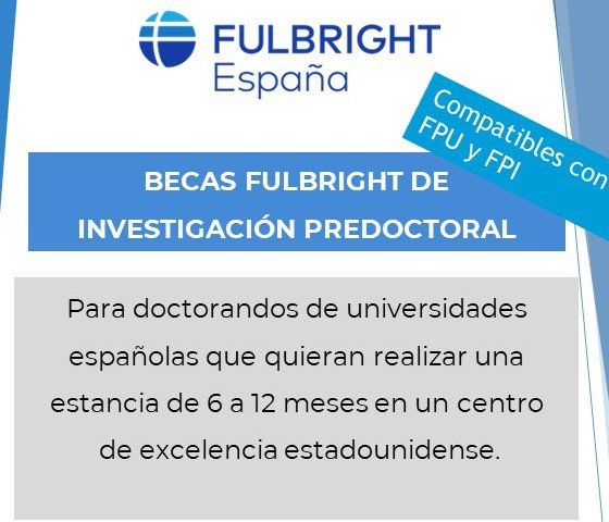 Becas Fulbright para investigación predoctoral en EE.UU. para el curso 2021-22: 3 de las 16 becas nacionales están financiadas por el Gobierno Regional y están destinadas a estudiantes de doctorado en universidades de la Región de Murcia