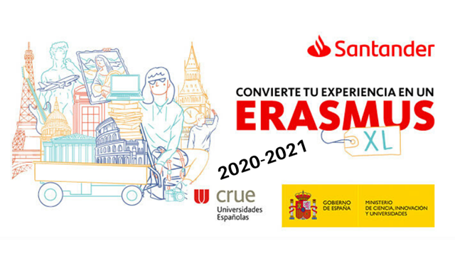 Becas Santander Erasmus: 105 ayudas para estudiantes UMU que vayan a disfrutar de una beca Erasmus+ Estudios durante el curso 2020/21. Solicitud hasta el 16 de marzo.