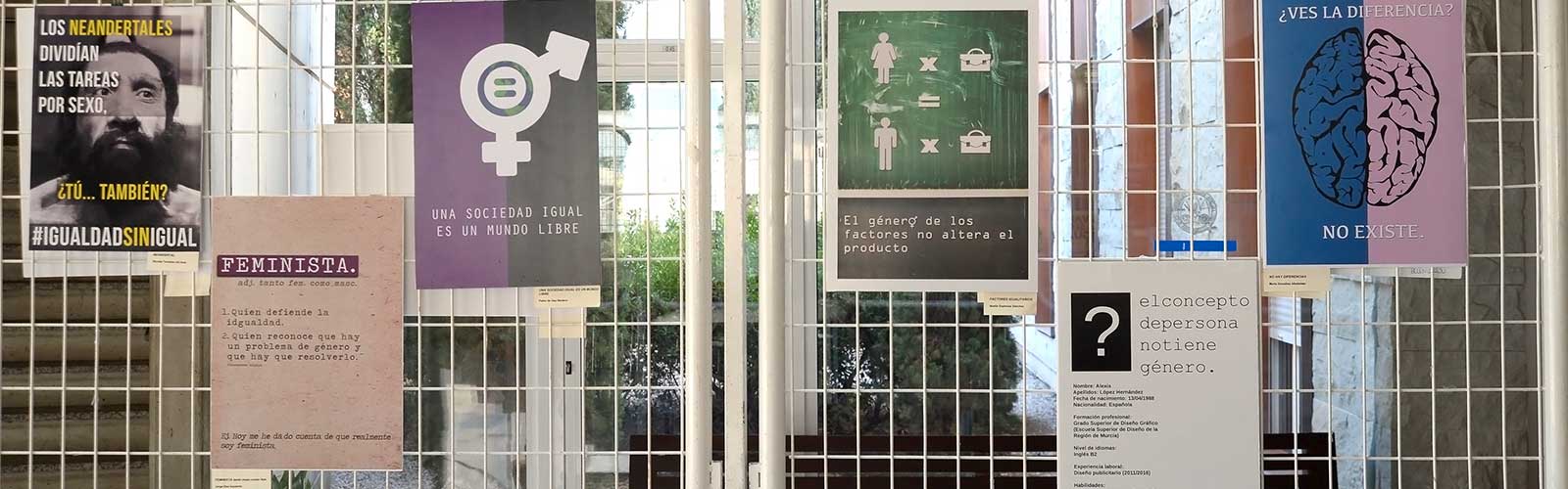 Se inaugura en la UMU una exposición de carteles por la igualdad entre mujeres y hombres