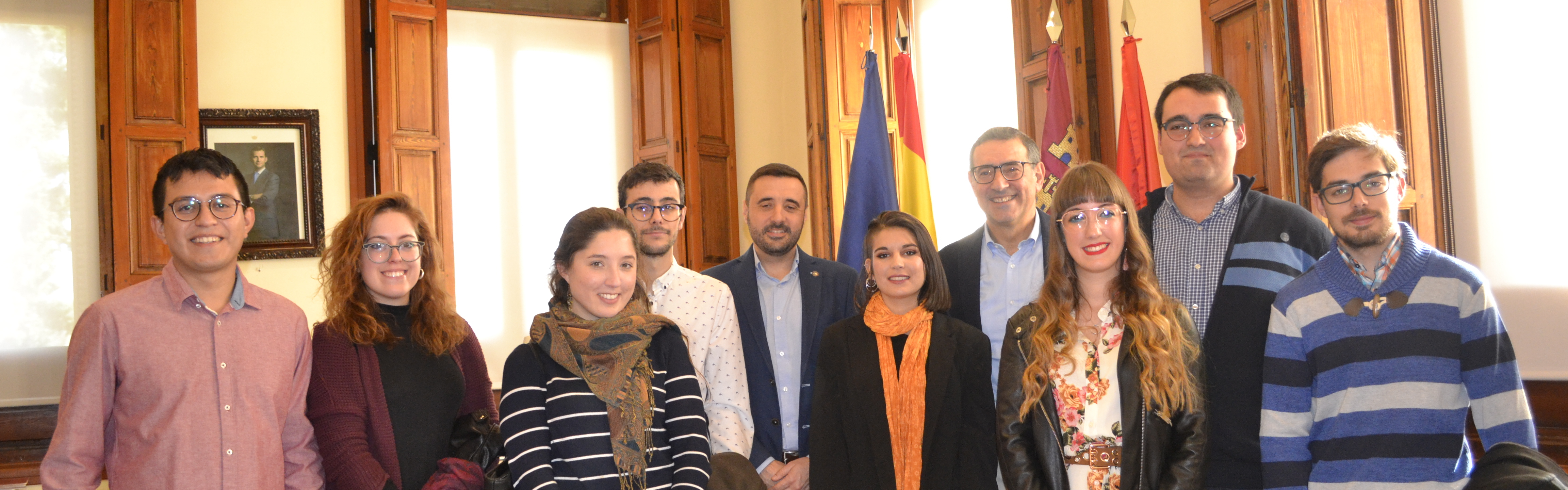 Los ganadores del premio Estudiante 2019 de la Universidad de Murcia son recibidos por el rector José Luján