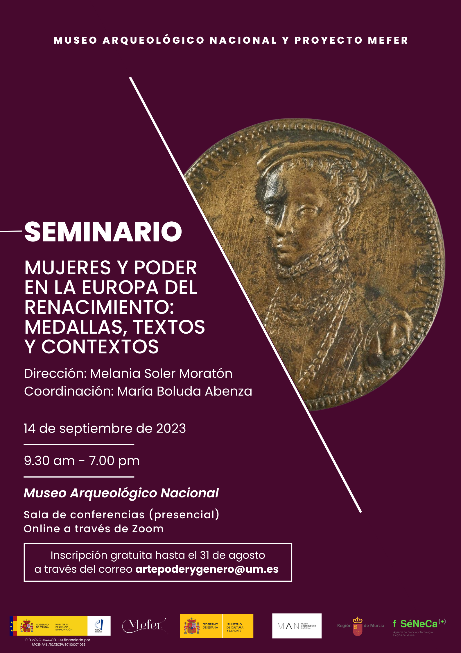 Seminario Mujeres y Poder en la Europa del Renacimiento. Medallas textos y contextos