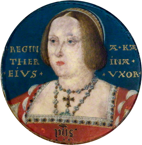 Retrato de Catalina de Aragón. Lucas Horenbout, ca. 1525.