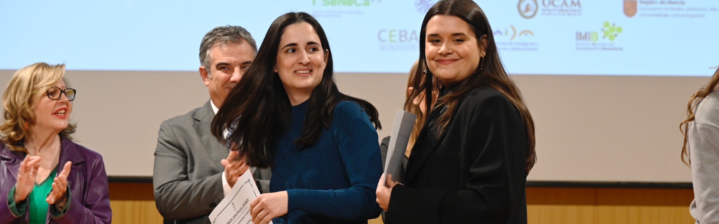 El Lycée des Sciences premia a las jóvenes investigadoras de la UMU Julia Alarcón, Raquel Espinosa y Elena Martínez
