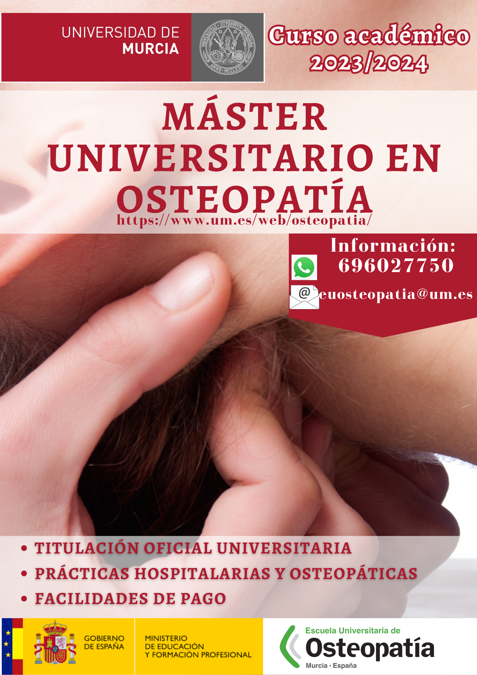Imagen asociada al enlace con título Máster Universitario en Osteopatía