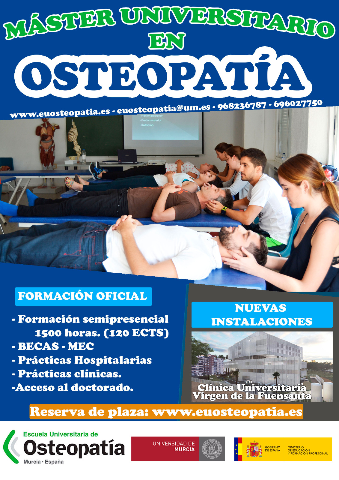 Cartel Máster Osteopatía 2021