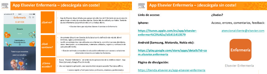 Presentación app de enfermería de Elsevier