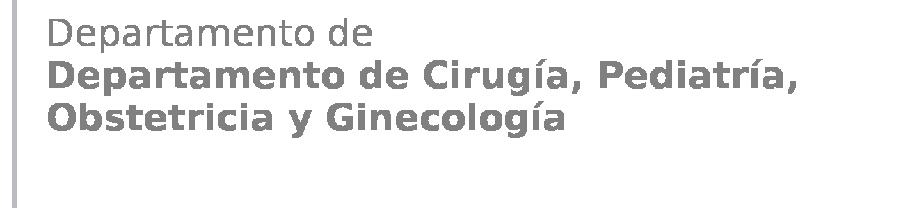Logo Departamento de Cirugía, Pediatría y Obstetricia y Ginecología