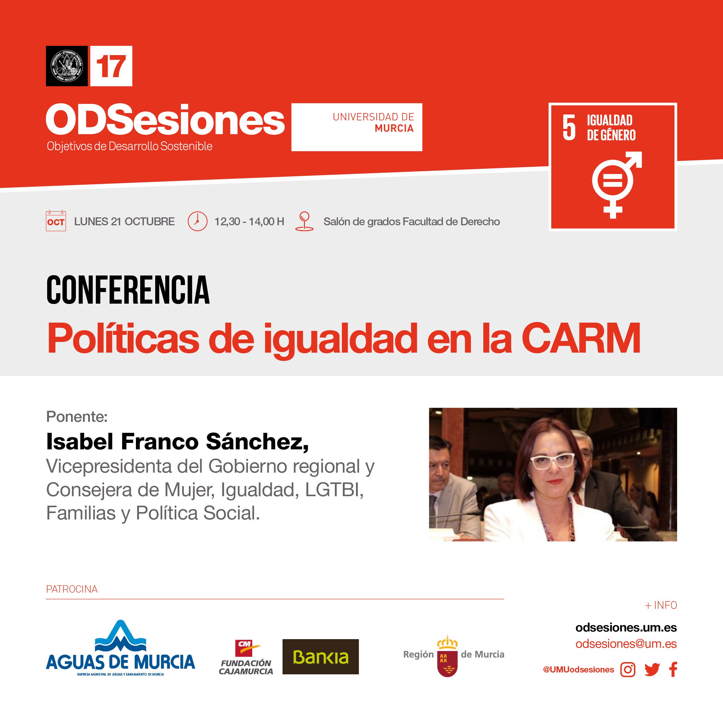 Isabel Franco habla de las políticas de igualdad de la CARM