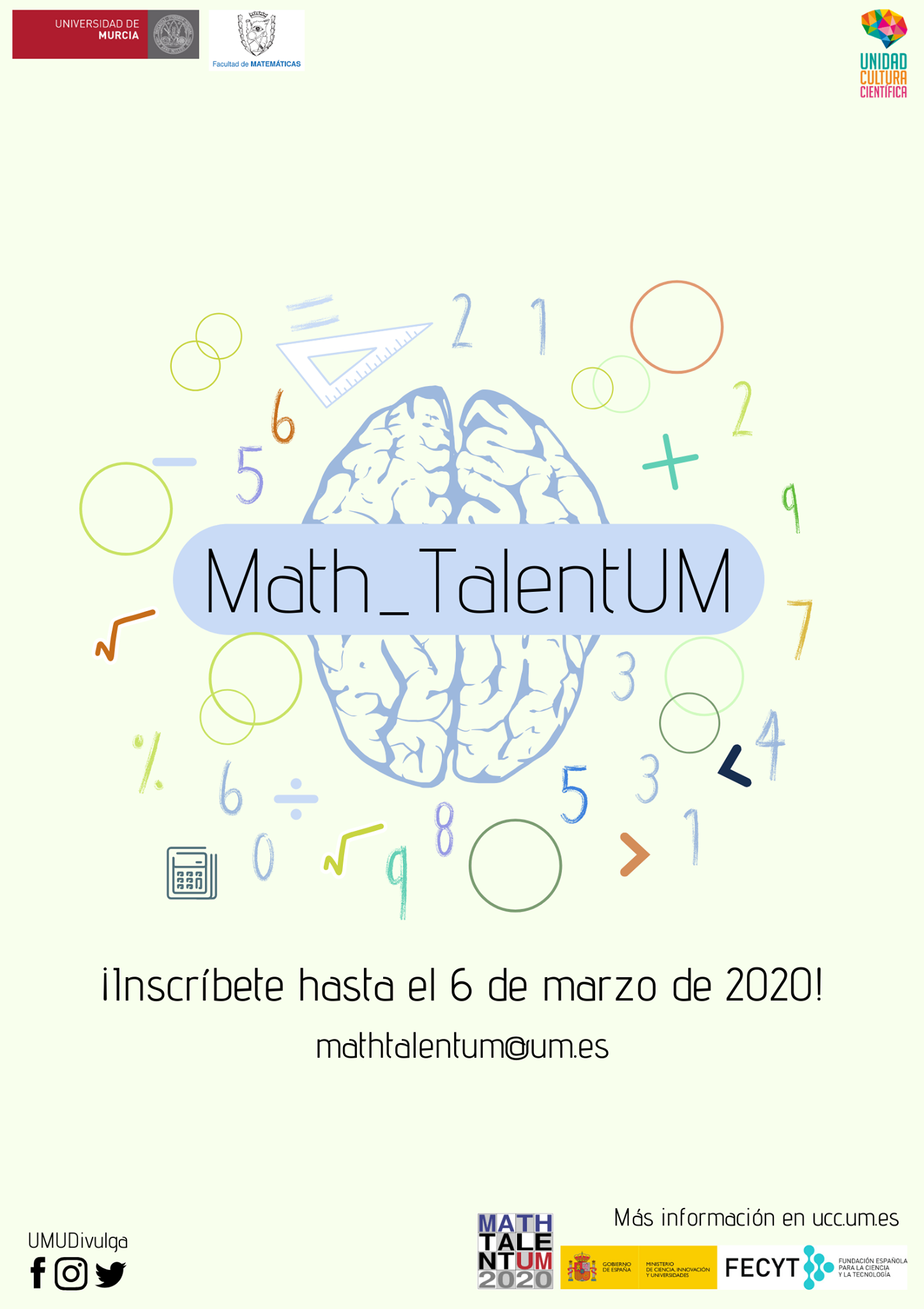 Llega Math_TalentUM, el concurso de la UMU