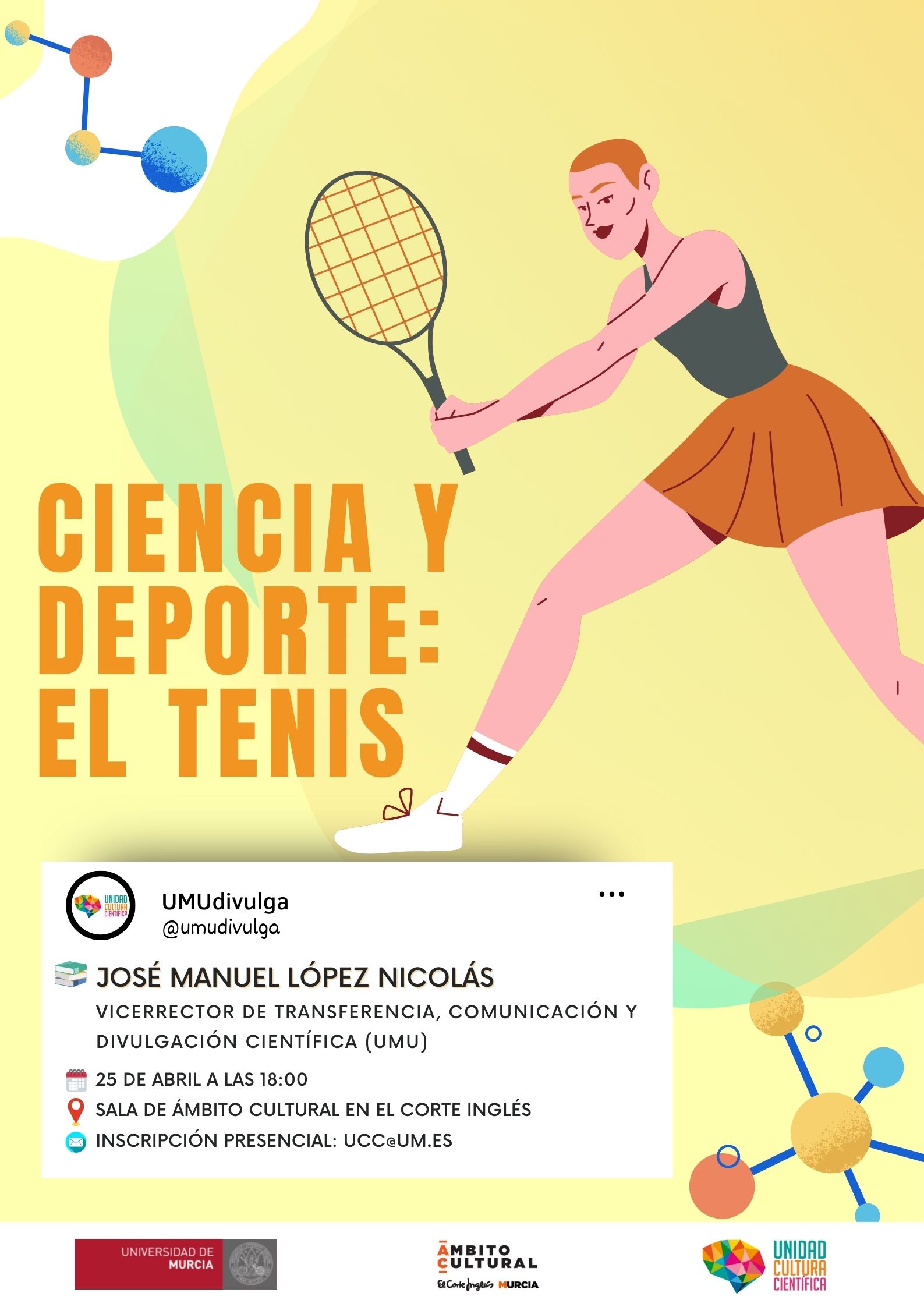 La ciencia detrás del tenis en 'La UMU y la cultura científica'