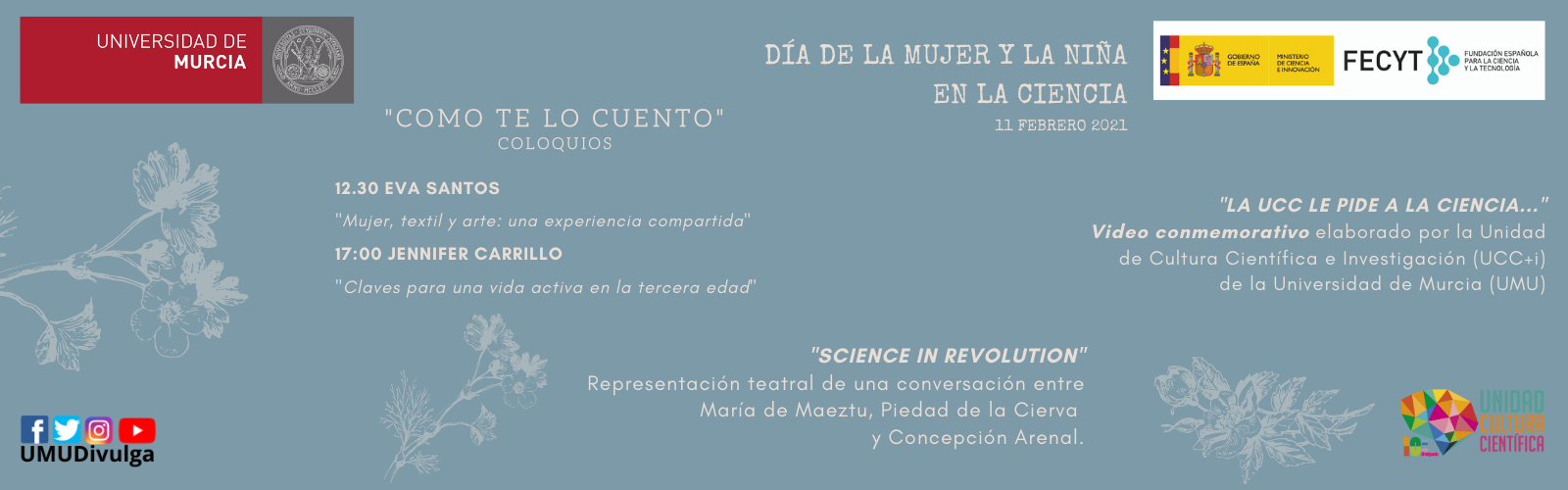 “Como te lo cuento”, un proyecto de la UMU para celebrar el Día Internacional de la Mujer y la Niña en la Ciencia