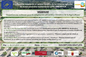 La UMU celebra el webinar “Experiencias exitosas para la adaptación al Cambio Climático de la Agricultura”