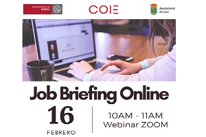 Próximo Job Briefing online del COIE  para Empresas, Profesionales e Instituciones