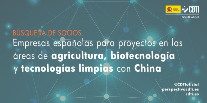 Búsquedas de socio para Cooperación Tecnológica con China en proyectos relacionados con los ámbitos de agricultura moderna, biotecnología y tecnologí