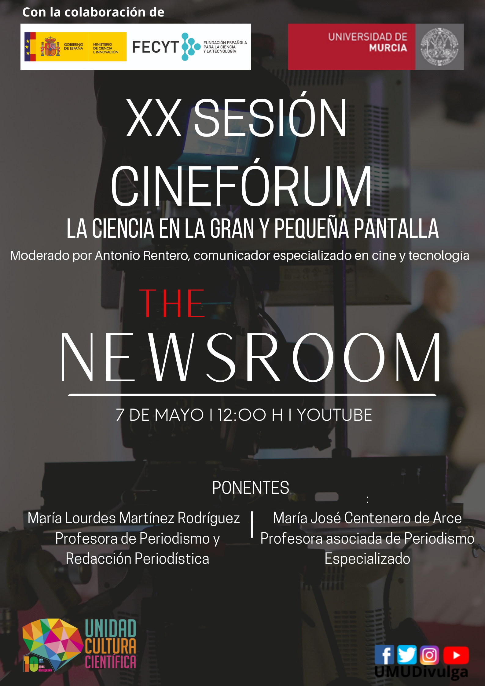 La nueva sesión del cinefórum “la ciencia en la gran y pequeña pantalla” de la UMU se adentra en el periodismo