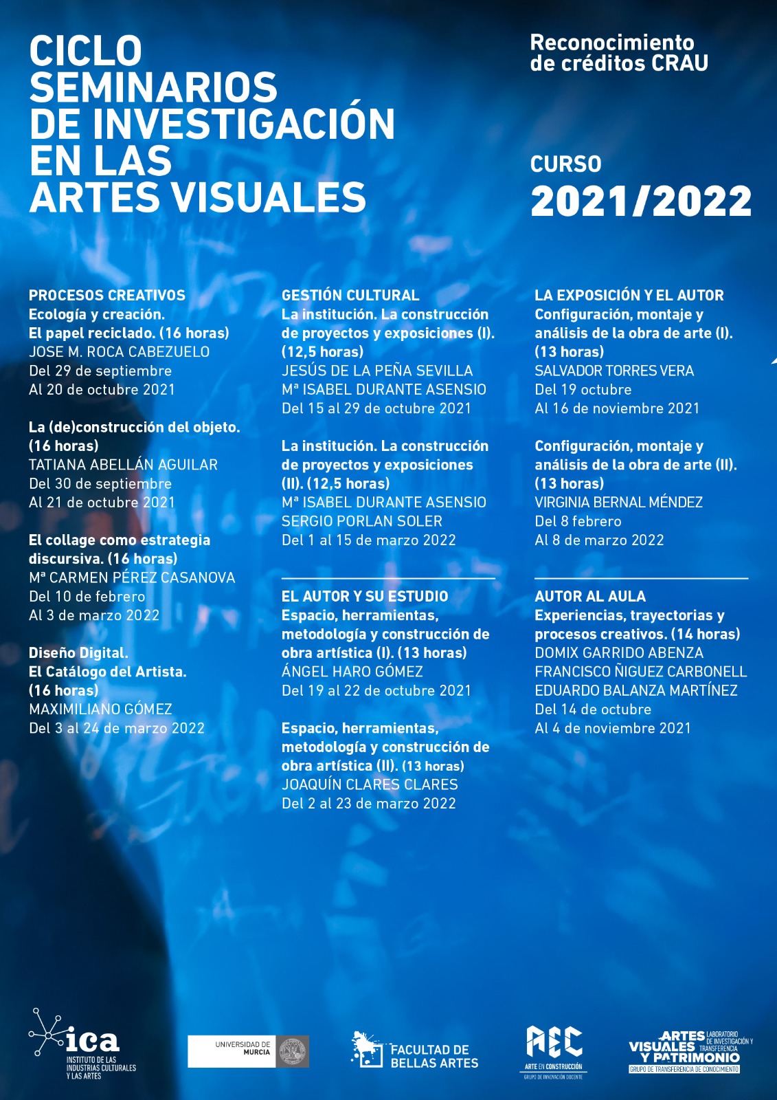 La UMU presenta un nuevo ciclo de seminarios de investigación en las artes visuales