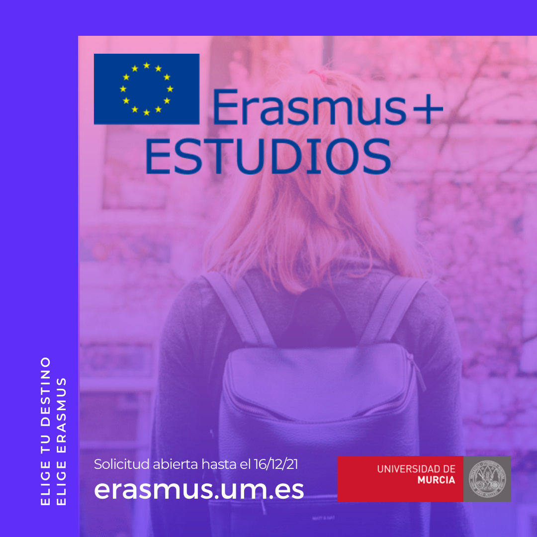 Convocatoria Erasmus+ Estudios 2022/23 abierta - plazo de solicitud hasta el 16 de diciembre de 2021